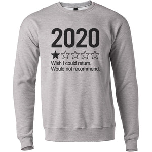 2020 1 Star Review Wish I Could Return. Would Not Recommend Unisex Sweatshirt - Wake Slay Repeat
