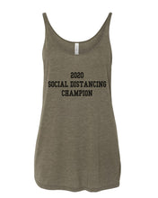 Load image into Gallery viewer, 2020 Social Distancing Champion Slouchy Tank - Wake Slay Repeat