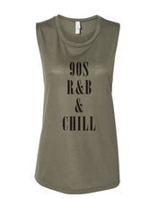 Load image into Gallery viewer, 90s R&B & Chill Fitted Muscle Tank - Wake Slay Repeat