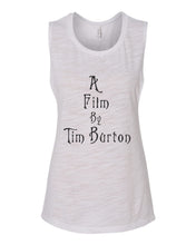 Load image into Gallery viewer, A Film By Tim Burton Fitted Muscle Tank - Wake Slay Repeat