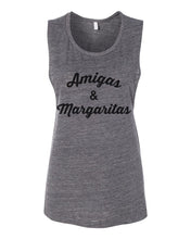 Load image into Gallery viewer, Amigas & Margaritas Fitted Scoop Muscle Tank - Wake Slay Repeat