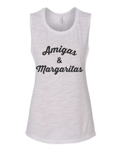 Load image into Gallery viewer, Amigas & Margaritas Fitted Scoop Muscle Tank - Wake Slay Repeat