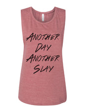Load image into Gallery viewer, Another Day Another Slay Flowy Scoop Muscle Tank - Wake Slay Repeat