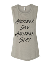 Load image into Gallery viewer, Another Day Another Slay Flowy Scoop Muscle Tank - Wake Slay Repeat
