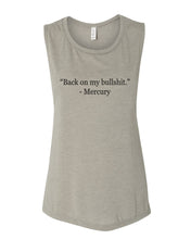 Load image into Gallery viewer, Back On My Bullshit Mercury Retrograde Fitted Scoop Muscle Tank - Wake Slay Repeat