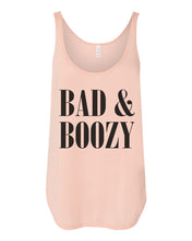 Load image into Gallery viewer, Bad And Boozy Flowy Side Slit Tank Top - Wake Slay Repeat