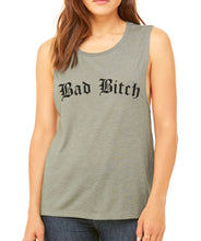 Load image into Gallery viewer, Bad Bitch Fitted Scoop Muscle Tank - Wake Slay Repeat