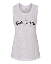 Load image into Gallery viewer, Bad Bitch Fitted Scoop Muscle Tank - Wake Slay Repeat