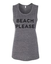 Load image into Gallery viewer, Beach Please Workout Flowy Scoop Muscle Tank - Wake Slay Repeat