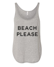 Load image into Gallery viewer, Beach Please Flowy Side Slit Tank Top - Wake Slay Repeat
