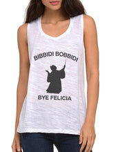 Load image into Gallery viewer, Bibbidi Bobbidi Bye Felicia Flowy Scoop Muscle Tank - Wake Slay Repeat