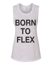 Load image into Gallery viewer, Born To Flex Fitted Scoop Muscle Tank - Wake Slay Repeat