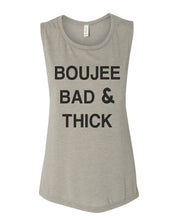 Load image into Gallery viewer, Boujee Bad & Thick Workout Fitted Muscle Tank - Wake Slay Repeat