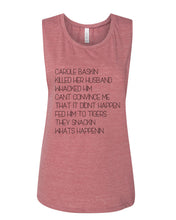 Load image into Gallery viewer, Carole Baskin Song Fitted Muscle Tank - Wake Slay Repeat