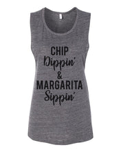 Load image into Gallery viewer, Chip Dippin' & Margarita Sippin' Fitted Scoop Muscle Tank - Wake Slay Repeat