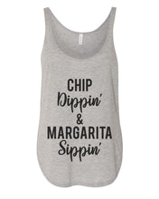 Load image into Gallery viewer, Chip Dippin&#39; &amp; Margarita Sippin&#39; Flowy Side Slit Tank Top - Wake Slay Repeat