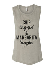 Load image into Gallery viewer, Chip Dippin' & Margarita Sippin' Fitted Scoop Muscle Tank - Wake Slay Repeat