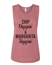 Load image into Gallery viewer, Chip Dippin&#39; &amp; Margarita Sippin&#39; Fitted Scoop Muscle Tank - Wake Slay Repeat