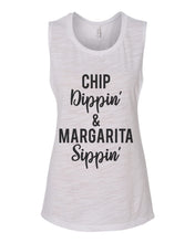 Load image into Gallery viewer, Chip Dippin' & Margarita Sippin' Fitted Scoop Muscle Tank - Wake Slay Repeat