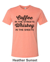 Load image into Gallery viewer, Coffee In The Streets Whiskey In The Sheets Unisex Short Sleeve T Shirt - Wake Slay Repeat