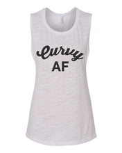 Load image into Gallery viewer, Curvy AF Flowy Scoop Muscle Tank - Wake Slay Repeat