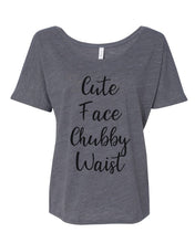 Load image into Gallery viewer, Cute Face Chubby Waist Slouchy Tee - Wake Slay Repeat