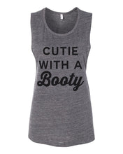 Load image into Gallery viewer, Cutie With A Booty Workout Flowy Scoop Muscle Tank - Wake Slay Repeat