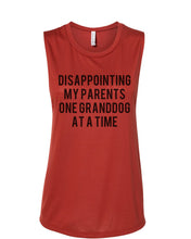 Load image into Gallery viewer, Disappointing My Parents One Granddog At A Time Fitted Muscle Tank - Wake Slay Repeat