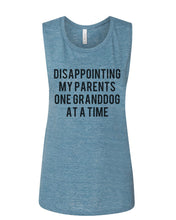 Load image into Gallery viewer, Disappointing My Parents One Granddog At A Time Fitted Muscle Tank - Wake Slay Repeat