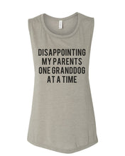 Load image into Gallery viewer, Disappointing My Parents One Granddog At A Time Fitted Muscle Tank - Wake Slay Repeat