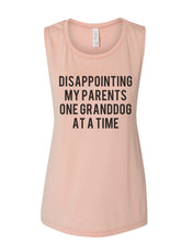 Load image into Gallery viewer, Disappointing My Parents One Granddog At A Time Fitted Muscle Tank - Wake Slay Repeat