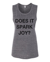 Load image into Gallery viewer, Does Is Spark Joy Flowy Scoop Muscle Tank - Wake Slay Repeat