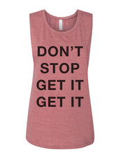 Load image into Gallery viewer, Don't Stop Get It Get It Fitted Scoop Muscle Tank - Wake Slay Repeat