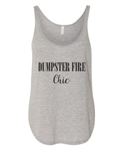 Load image into Gallery viewer, Dumpster Fire Chic Flowy Side Slit Tank Top