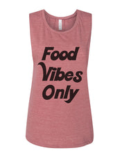 Load image into Gallery viewer, Food Vibes Only Fitted Scoop Muscle Tank - Wake Slay Repeat