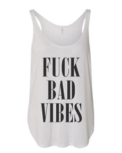 Load image into Gallery viewer, Fuck Bad Vibes Side Slit Tank Top - Wake Slay Repeat