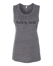 Load image into Gallery viewer, fuck u, next Flowy Scoop Muscle Tank - Wake Slay Repeat