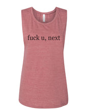 Load image into Gallery viewer, fuck u, next Flowy Scoop Muscle Tank - Wake Slay Repeat
