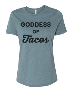 Goddess Of Tacos Relaxed Women's T Shirt - Wake Slay Repeat