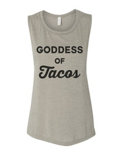 Load image into Gallery viewer, Goddess Of Tacos Workout Flowy Scoop Muscle Tank - Wake Slay Repeat