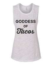 Load image into Gallery viewer, Goddess Of Tacos Workout Flowy Scoop Muscle Tank - Wake Slay Repeat