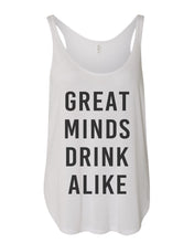 Load image into Gallery viewer, Great Minds Drink Alike Flowy Side Slit Tank Top - Wake Slay Repeat