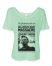 Load image into Gallery viewer, Haddonfield Newspaper Slouchy Tee - Wake Slay Repeat