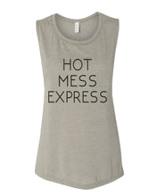 Load image into Gallery viewer, Hot Mess Express Workout Flowy Scoop Muscle Tank - Wake Slay Repeat