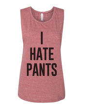 Load image into Gallery viewer, I Hate Pants Flowy Scoop Muscle Tank - Wake Slay Repeat