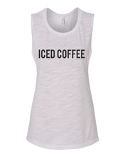 Load image into Gallery viewer, Iced Coffee Fitted Scoop Muscle Tank - Wake Slay Repeat