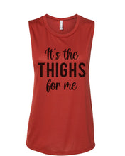 Load image into Gallery viewer, It's The Thighs For Me Fitted Muscle Tank - Wake Slay Repeat