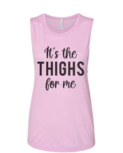 Load image into Gallery viewer, It's The Thighs For Me Fitted Muscle Tank - Wake Slay Repeat