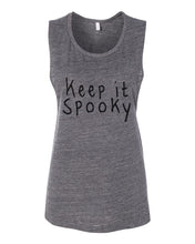 Load image into Gallery viewer, Keep It Spooky Fitted Muscle Tank - Wake Slay Repeat