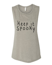 Load image into Gallery viewer, Keep It Spooky Fitted Muscle Tank - Wake Slay Repeat